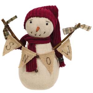 Snowman Doll with "Snow" Banner