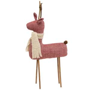 Stuffed Standing Candy Cane Woodland Reindeer with Scarf