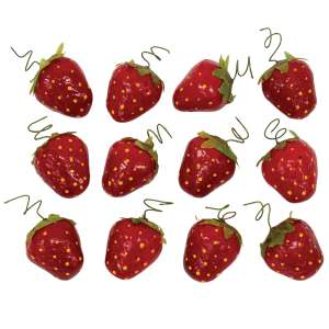 12 Set, Strawberry Spring Foam Ornament