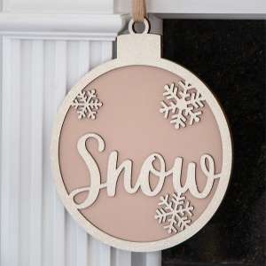 Glittered "Snow" Bulb Hanger 38107