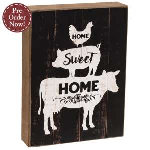 Home Sweet Home Farm Animal Stack Box Sign #38238