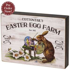 Cottontail's Easter Egg Farm Box Sign #38278