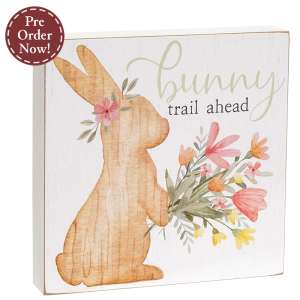 Bunny Trail Ahead Square Box Sign #38440