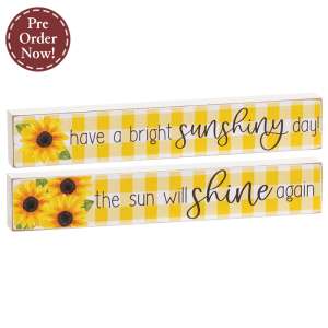 Sunflower Gingham Mini Stick - 2 Asstd. #38461