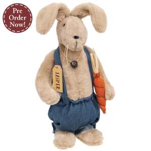 Jasper Overalls Bunny Doll with Carrot #CS39147