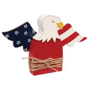 Wooden Americana Eagle Sitter