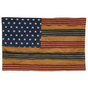 Primitive Rag Strip American Flag Placemat #CS39169