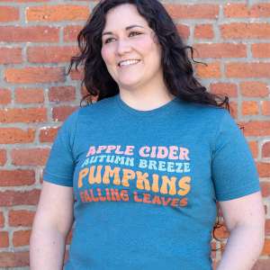 Apple Cider Autumn Breeze T-Shirt - Heather Deep Teal L167XXL