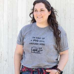Kind of a Pig Deal T-Shirt - Heather Graphite L173XXL
