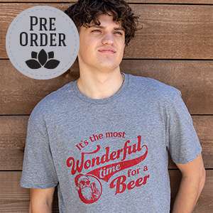 Most Wonderful Time For A Beer T-Shirt - Heather Gray L178