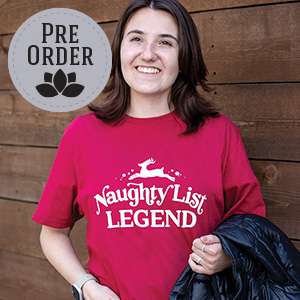 Naughty List Legend T-Shirt - Cardinal Red L179