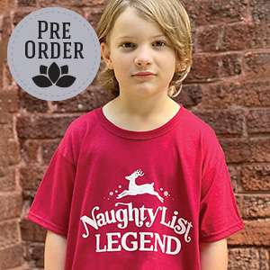 Naughty List Legend Youth T-Shirt - Cardinal Red L179Y