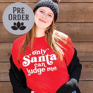 Only Santa Can Judge Me T-Shirt - Red L180