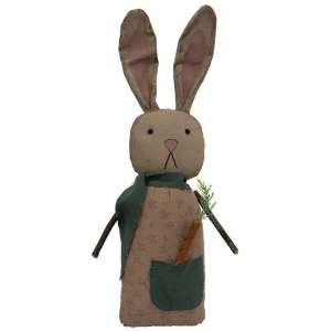 Floral Bunny Doll with Carrot Pocket U24034