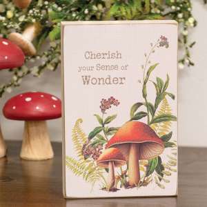 Cherish Your Sense of Wonder Mushroom Floral Block 38233