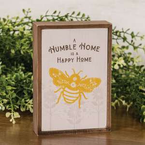 A Humble Home Is A Happy Home Mini Box Sign 38246A Humble Home Is A Happy Home Mini Box Sign 38246