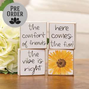 The Comfort of Friends Mini Square Blocks - 4/Set 38466