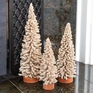 Champagne Gleam Bristle Tree, 13" FYL173671Champagne Gleam Bristle Tree, 13" FYL173671