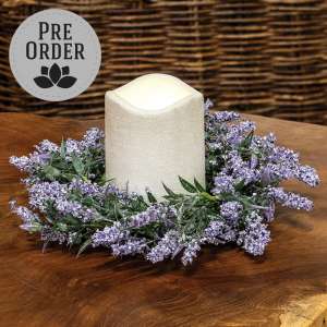 Lavender Blossoms Candle Ring, 3.5" SA112537