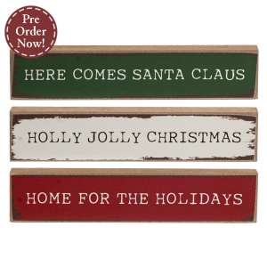 Holly Jolly Christmas Mini Stick - 3 Asstd. #38864