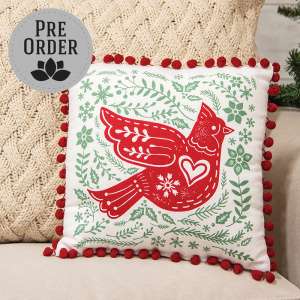 Yuletide Folklore Cardinal Pillow 19552