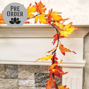 LED Maple Leaf Garland, 24 ct, 6 ft L. LW24845