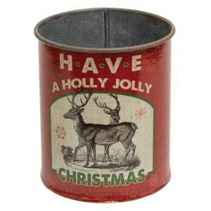 {[en]:Holly Jolly Christmas Metal Can