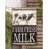 Farm Fresh Milk Black Hanging Metal Sign #75046