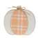 Cream & Orange Plaid Wooden Pumpkin Sitter, 2 Asstd. 37544
