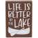 Life Is Better at the Lake Boat Box Sign #37629
