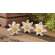 3 Set - Distressed Chunky Wooden White Daisy Sitters #38213