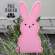 Pink Bunny Accent/Planter Stake 38406