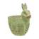 Flower Garden Embossed Distressed Green Cement Bunny Planter 60502