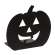 Black Metal Jack O Lantern Candle Plate - 3.5"H #19466BK