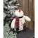 Stuffed Wishing Snowman with Greenery Pocket & Plaid Scarf #JL24076