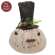 Stuffed Primitive Pine & Jingle Bell Snowman Head Sitter #U24061