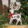 Laser Cut Standing Snowflake Reindeer Sitter 38662