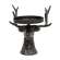 65388 Black Metal Reindeer Pillar Candle Holder 65388