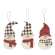 3/Set, Buffalo Check Snowman Hat Ornaments #35594