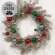 Platinum Tinsel & Bauble Wreath, 24" SA112581