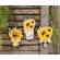 Hello Sunshine Sunflower Ornament - 3 Asstd.