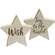 3/Set, Reversible Christmas Words Chunky Star Sitters