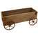 Natural Wooden Wagons with Rusty Wheels, 2/Set - HAC2457;