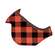 Red & Black Buffalo Check Cardinal Sitter