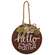 Hello Santa/Candy Canes Button Holly Ornament, 2 Asstd.