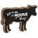 Let Go and Moove Along Wooden Cow Sitter