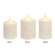 Warm Glow White Glitter Flicker Flame Timer Pillar, 2.5"