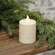 Warm Glow White Glitter Flicker Flame Timer Pillar, 3"