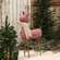 Stuffed Standing Candy Cane Woodland Reindeer with Scarf